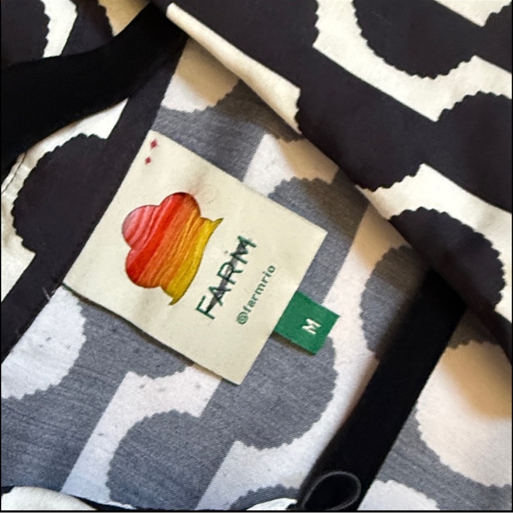 New Amthropologie Farm Rio Palermo Long-Sleeve Belted Midi Dress Size M - Picture 6 of 8